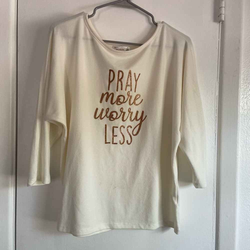 Pray more worry less tunic